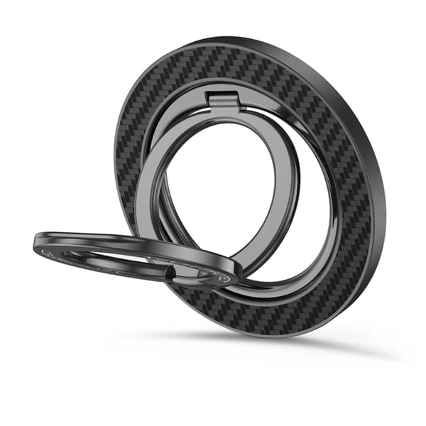 Tech-Protect Magnetisk MagSafe Mobil Ringholder Carbon - Sort