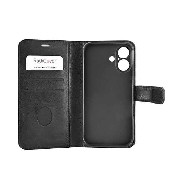 Radicover iPhone 16 Pung Taske RFID Strålebeskyttelse - Sort