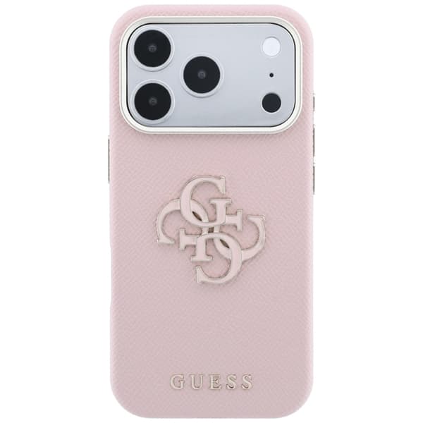 Guess Mobilskal För iPhone 18 Pro/17 Pro Grained & Big Resin Logo