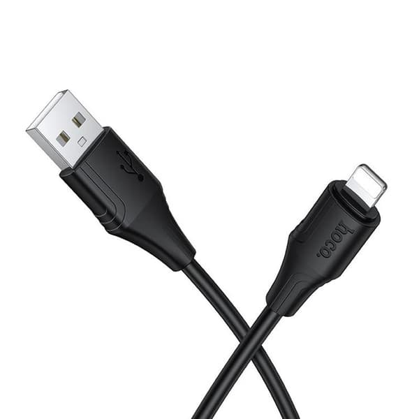 HOCO USB-A til Lightning Kabel 2.4A 1m Silikone X124 - Sort