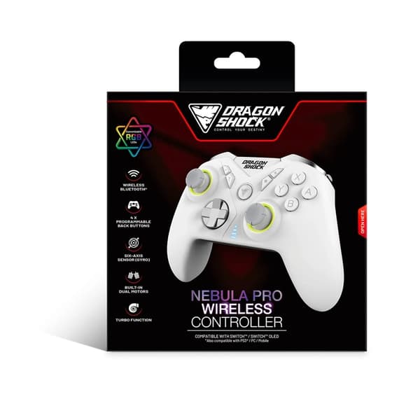 Dragonshock Trådlös Kontroll Nebula Pro för NSW - Vit