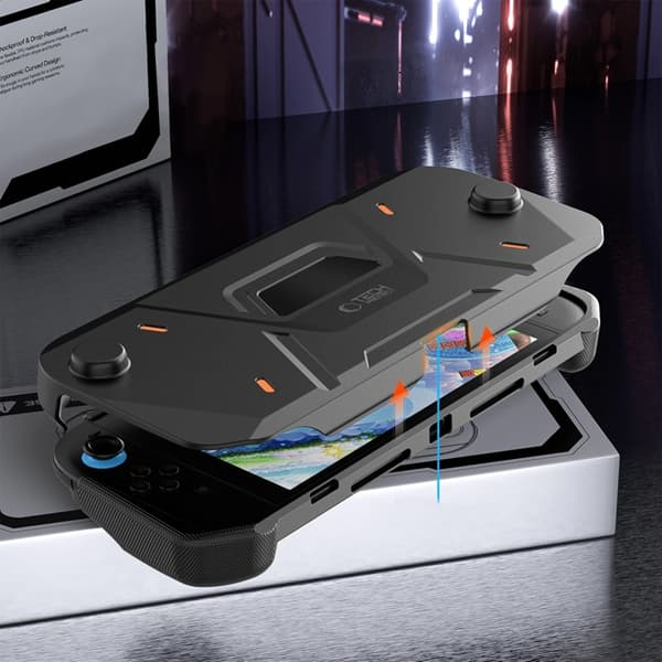 Tech-Protect Nintendo Switch 2 Kotelo Carbonox - Musta
