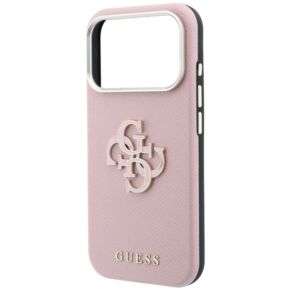 Guess Mobilskal För iPhone 18 Pro/17 Pro Grained & Big Resin Logo