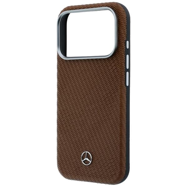 Mercedes Mobilcover til iPhone 17 Pro Max MagSafe Læder Wood Effect - Kamel