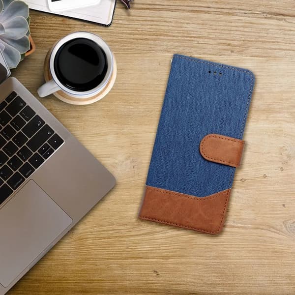 iPhone 17 Pro Plånboksfodral Jeans - Blå