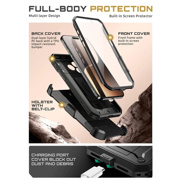 Supcase Mobilskal till iPhone 17 Pro Max UB Pro - Svart