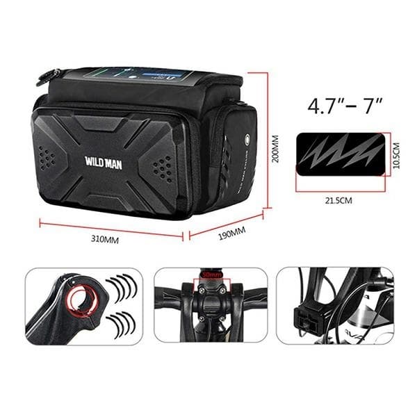 WILDMAN GS6 Cykelstel Taske - Sort