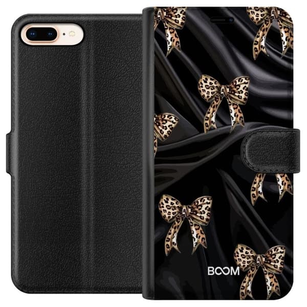 Plånboksfodral till Apple iPhone 8 Plus med Leopard Bow