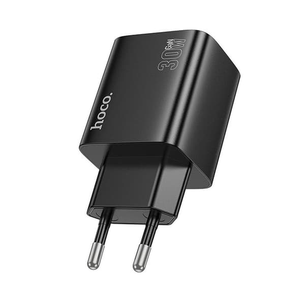 Hoco Hurtigoplader PD 30W 2xUSB-A 2xUSB-C QC3.0 3A N56 - Sort