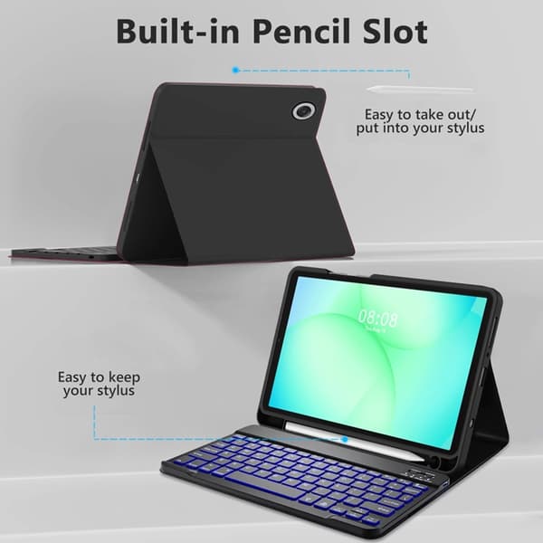 Tech-Protect Galaxy Tab A9 Tastaturetui - Sort