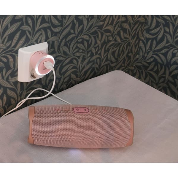 CAPIDI Sikkerhedstimer USB A+C 1-4 3.4A Lyserød