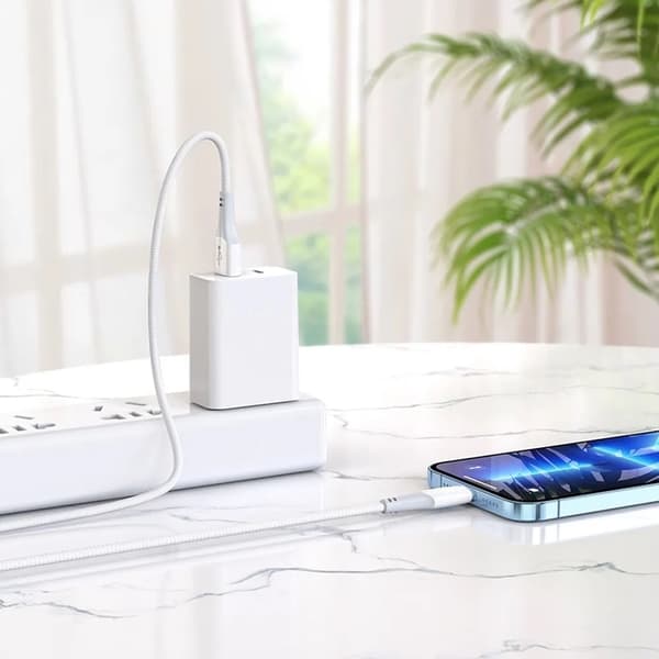 HOCO USB-A till Lightning Kabel 2,4A X70 1 m white