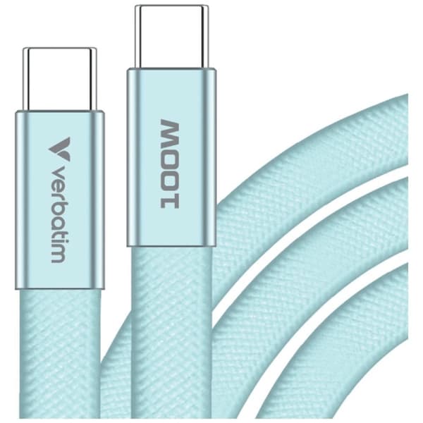 Verbatim USB-C–USB-C-kaapeli 60W Soft Touch 1.2m - Sininen