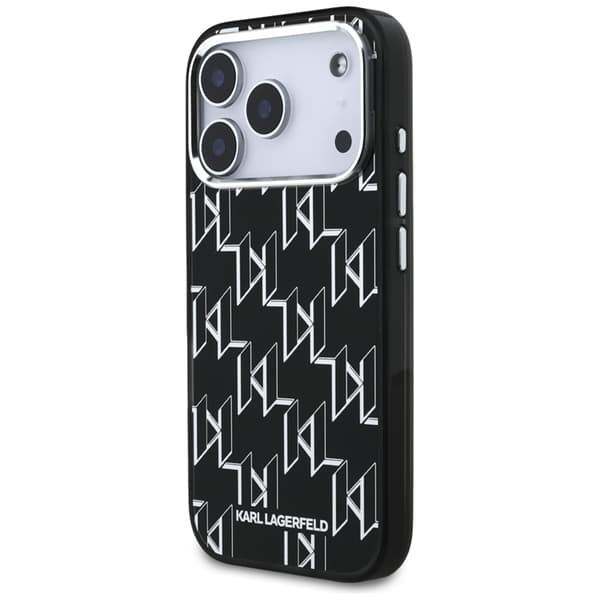 Karl Lagerfeld Mobilcover til iPhone 17 Pro Magsafe KL Monogram - Sort