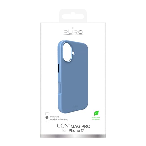 Puro iPhone 17 Magsafe Liquid Silicone -sininen