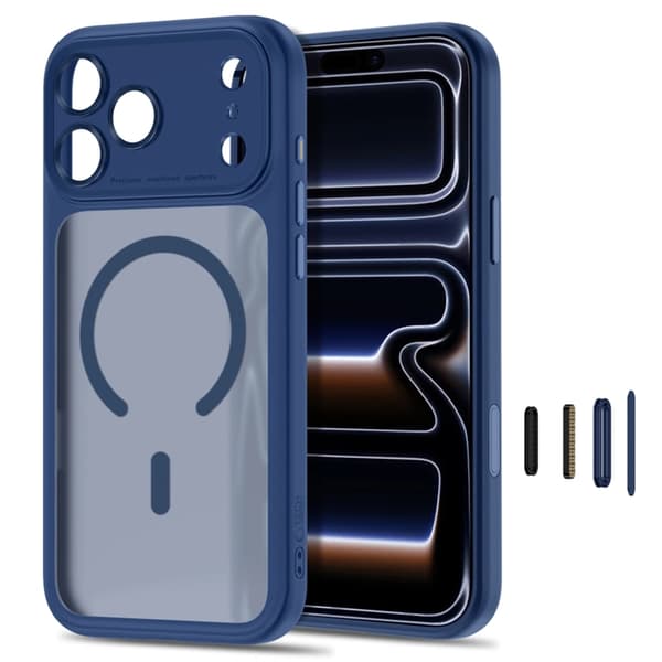 Tech-Protect Mobilskal För iPhone 18 Pro/17 Pro Magsafe Magpeak - Matte Mörkblå