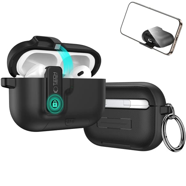 Tech-Protect Apple Airpods Pro 3 Etui Slim Hook - Sort