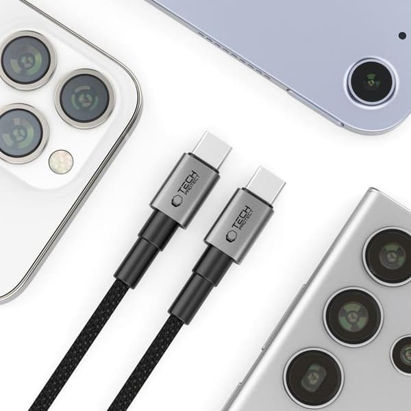 Tech-Protect USB-C Til USB-C Kabel Ultraboost 100CM 60W - Grå