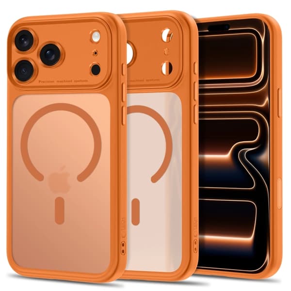 Tech-Protect Mobilskal För iPhone 18 Pro Magsafe Magpeak - Matte Cosmic Orange