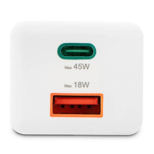 Hama Snabbladdare 45W 1xUSB-C 1xUSB-A GaN - Vit