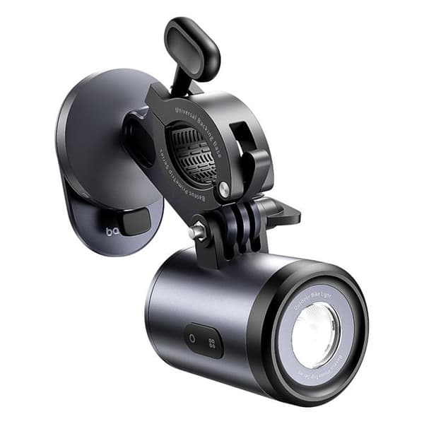 Baseus Universal IP68 LED-puhelinpidike 2-in-1-lampulla 3000mAh PrimeTrip - Harmaa