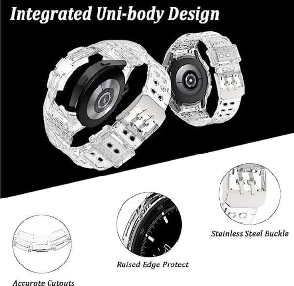Galaxy Watch 4/5 (44mm) Replacement Case Band - Clear