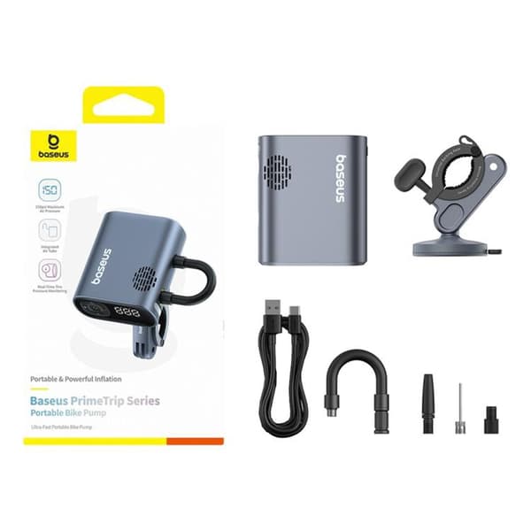 Baseus Elcykelpumpe med Display PrimeTrip Serien - Sort