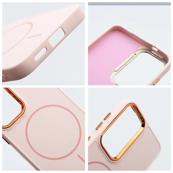 Mobilskal till Galaxy S25 Magsafe Frame - Puderrosa