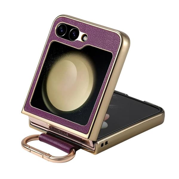 Mobilskal för Galaxy Z Flip 6 Electroplating Ring Kickstand