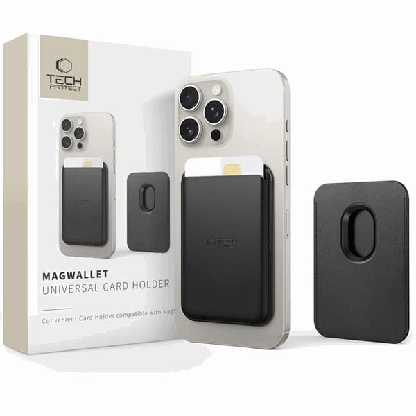 Tech-Protect Universal Magsafe Magnetkortholder - Sort
