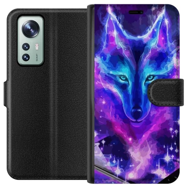Pung Taske til Xiaomi 12 med Neon Wolf