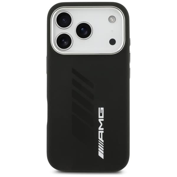 AMG telefontaske til iPhone 17 Pro MagSafe silikone oversize romber - sort