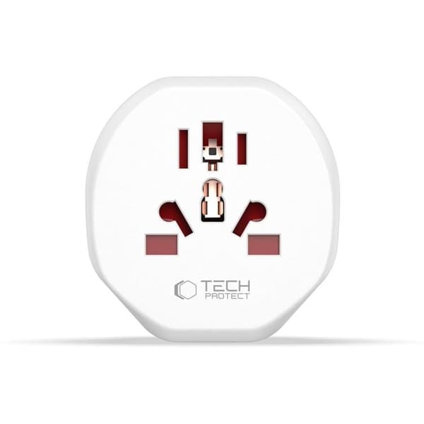 Tech-Protect Universal Matka-adapteri EU - Valkoinen