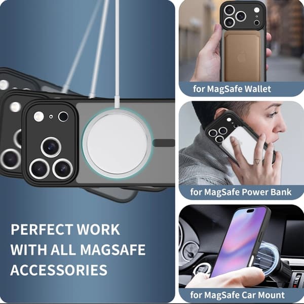 Tech-Protect Matkapuhelimen kuori iPhone 17 Pro Max Magsafe Basic - Mattamusta