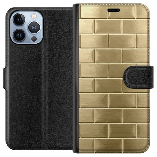 Plånboksfodral till Apple iPhone 13 Pro Max med Gyllene Murstenar