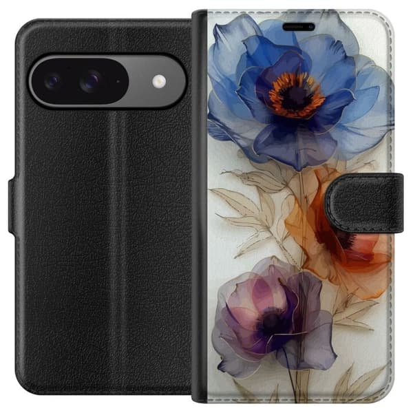 Pung Taske til Google Pixel 9 med silkeblomster