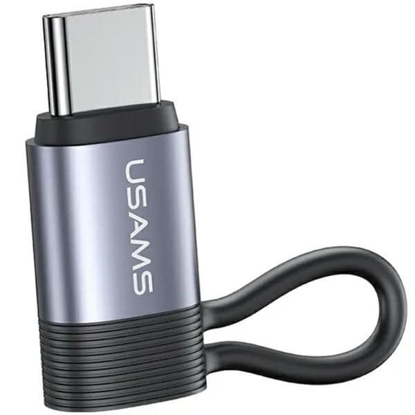 USAMS Lightning til USB-C Adapter 30W AU17 - Stål