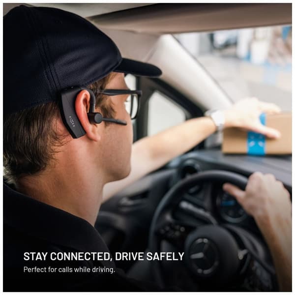 FIXED Talk Pro Trådløst Open-Ear Mono Headset med ENC Sort