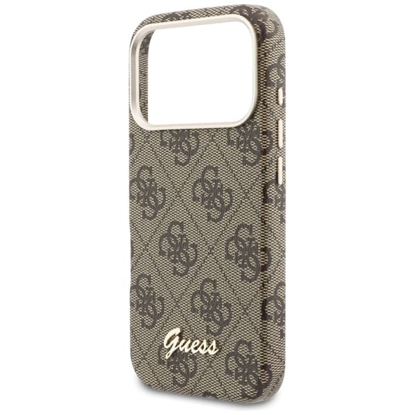 Guess  Mobilskal För iPhone 17 Pro MagSafe 4G Script - Brun