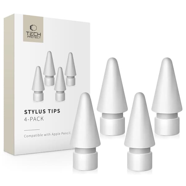 Tech-Protect [4-pak] Stylus-spidser til Apple Pencil - Hvid