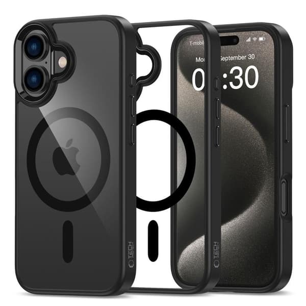 Tech-Protect Telefontaske til iPhone 16 Magsafe Magmat - Sort/Klar