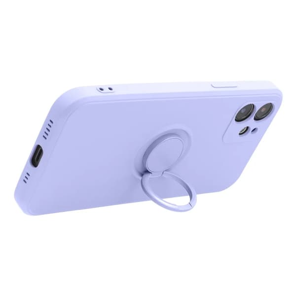 Mobilskal till iPhone 17 Silikon Ring - Lila