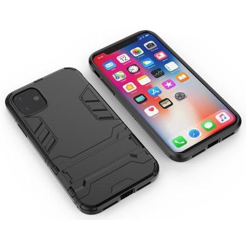 Kuori jalustalla iPhone 11 Pro Maxille - Musta