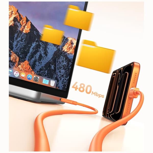 USAMS USB-C til USB-C 60W Kabel 3A 1m Silikone U98 - Sort