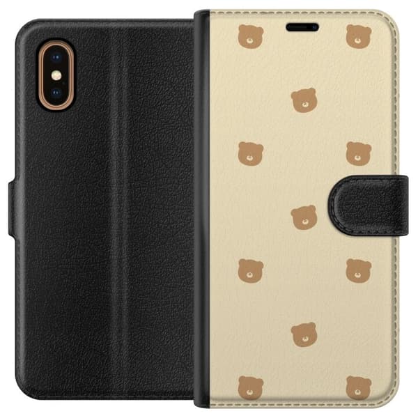 Apple iPhone XS Max tegnebog med bjørnemønster