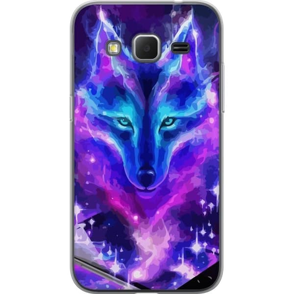 Telefontaske til Samsung Galaxy Core Prime med Neon Wolf