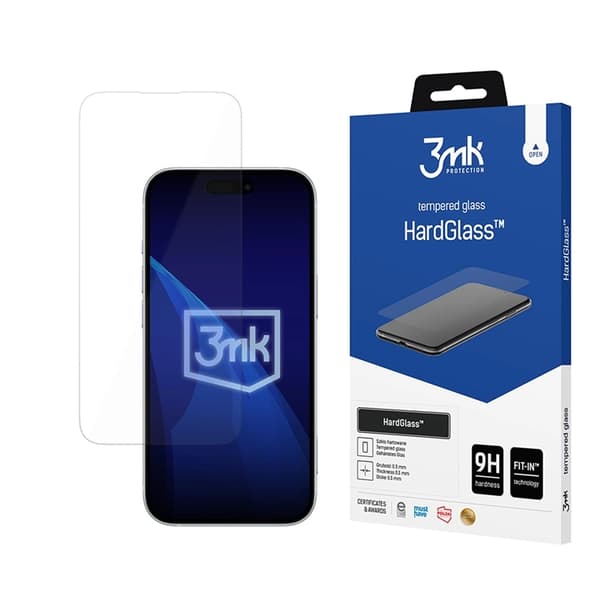3mk iPhone 16 Pro Max/17 Pro Max Karkaistu lasinen näytönsuoja - Kirkas