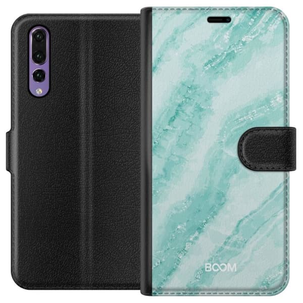 Plånboksfodral till Huawei P20 Pro med Mint Marble
