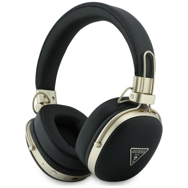 Guess On-Ear Hörlurar Bluetooth ENC Rectangle Metal Script - Svart