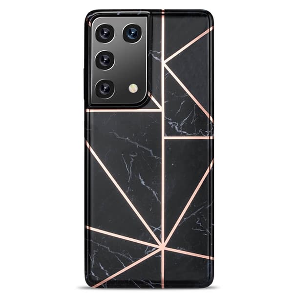 BOOM - Gitterdæksel Galaxy S21 Ultra - Sort Marmor